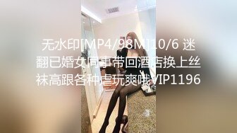 无水印[MP4/98M]10/6 迷翻已婚女同事带回酒店换上丝袜高跟各种虐玩爽哦VIP1196