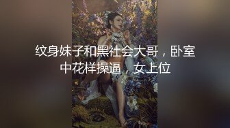 纹身妹子和黑社会大哥，卧室中花样操逼，女上位