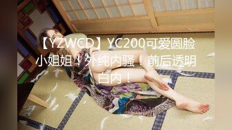 【YZWCD】YC200可爱圆脸小姐姐！外纯内骚！前后透明白内！