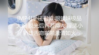 [MP4]手法相似 眼镜妹极品大胸 脱光后判若两人 淫荡小娇娃舌吻啪啪激情如火