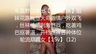 车震野战露出【浪逼淫妹】姐妹花露脸与大哥激情户外双飞，丝袜情趣刺激野战，吃著鸡巴抠著逼，开档丝袜各种体位轮流草两女【15v】 (12)