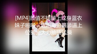 [MP4]颜值不错腿上纹身蓝衣妹子啪啪，近距离拍摄舔逼上位骑坐大力抽插猛操