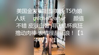 美国金发御姐型美妖 TS伪娘人妖❤️michellealter❤️颜值不错 皮肤白皙 用飞机杯疯狂撸动肉棒 表情很是骚浪！【144V】 (111)